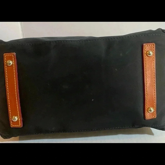 Dooney Bourke vintage black leather satchel handbag - Picture 6 of 16